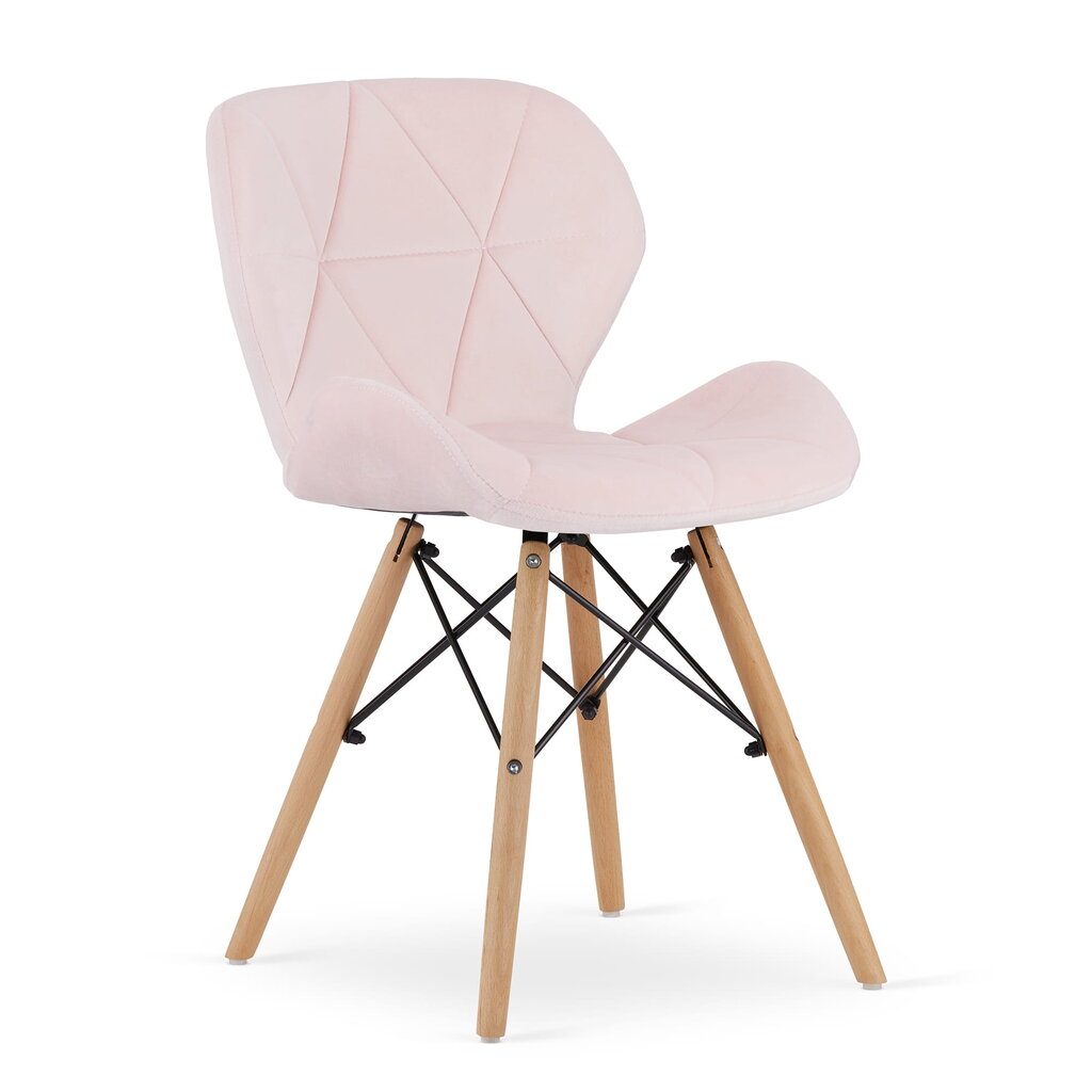 4-ių kėdžių komplektas Lago-Elvy17, rožinis kaina ir informacija | Virtuvės ir valgomojo kėdės | pigu.lt