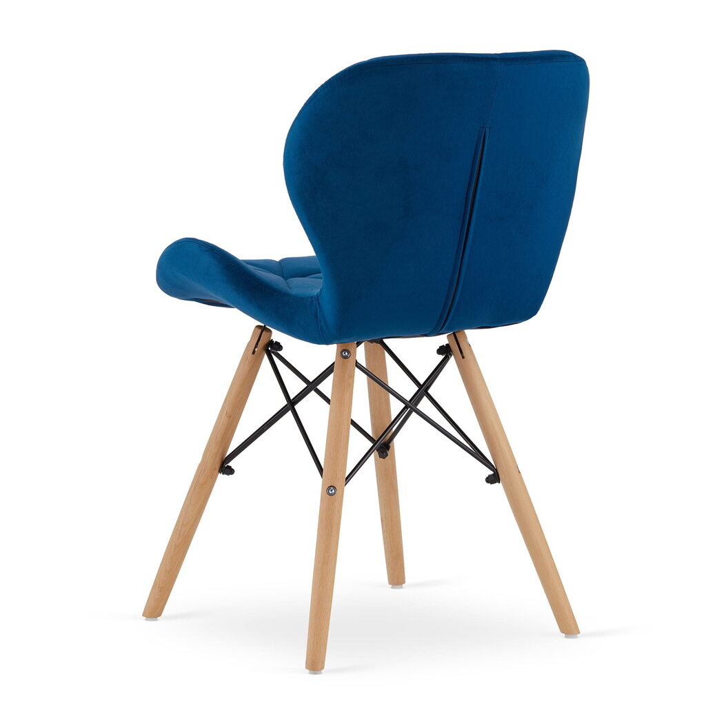 4-ių kėdžių komplektas Lago, mėlynas kaina ir informacija | Virtuvės ir valgomojo kėdės | pigu.lt