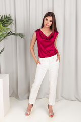 Шелковая блузка без рукавов, красная цена и информация | Женские блузки, рубашки | pigu.lt