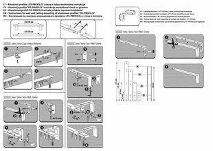 Slankiojanti plastikinė kilputė su metaliniu segtuku aliuminio profiliui DS-PROFILIS šviesiai sendintas auksas 30 vnt. kaina ir informacija | Karnizai | pigu.lt