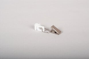Петля пластиковая скользящая с металлическим зажимом для алюминиевого профиля DS-PROFILE светлое матовое серебро 30 шт. цена и информация | Карнизы | pigu.lt