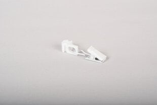 Петля пластиковая скользящая с металлическим зажимом для алюминиевого профиля "DS-PROFILIS", белая 30 шт. цена и информация | Карнизы | pigu.lt