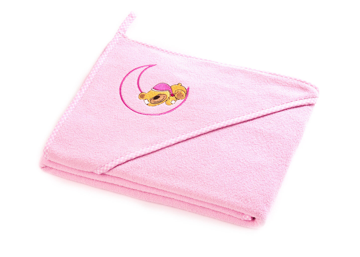 Rankšluostis Sensillo Baby Bear Pink, 100x100 cm цена и информация | Maudynių priemonės | pigu.lt