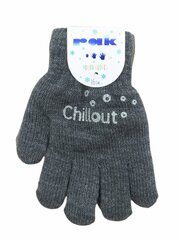 Pašiltintos pirštinės mergaitėms Rak R-012A DB Chillout, tamsiai pilkos kaina ir informacija | Žiemos drabužiai vaikams | pigu.lt