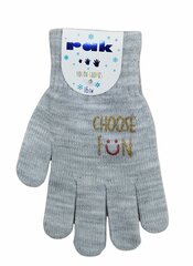 Перчатки для девочек Rak R-012A, светло-серые цена и информация | Зимняя одежда для детей | pigu.lt