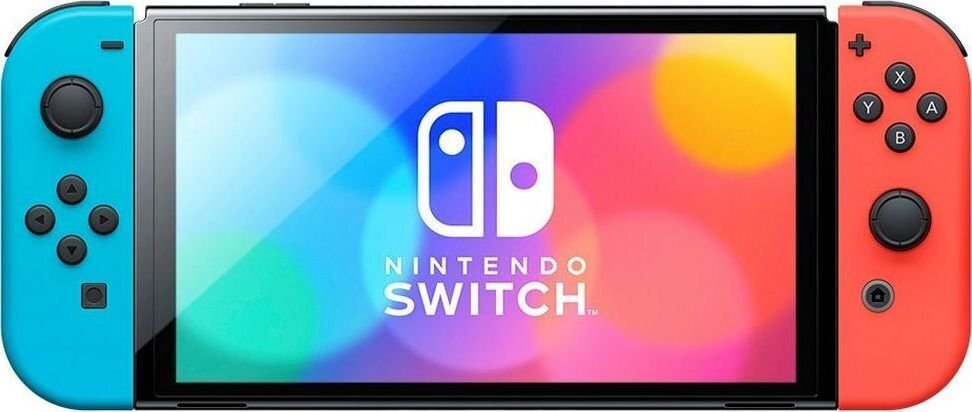 Nintendo Switch OLED Red & Blue, 64GB цена и информация | Žaidimų konsolės | pigu.lt