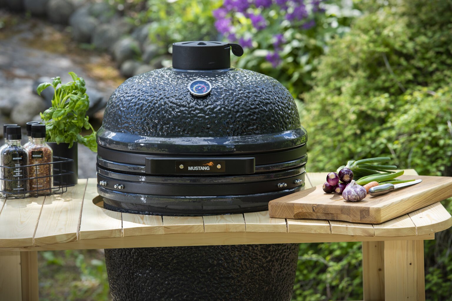 Stalas kepsninei Mustang Kamado L, 120x90 cm kaina | pigu.lt