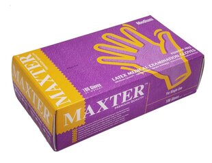 Латексные перчатки Maxter без пудры, размер S, 100 шт. цена и информация | Первая помощь | pigu.lt
