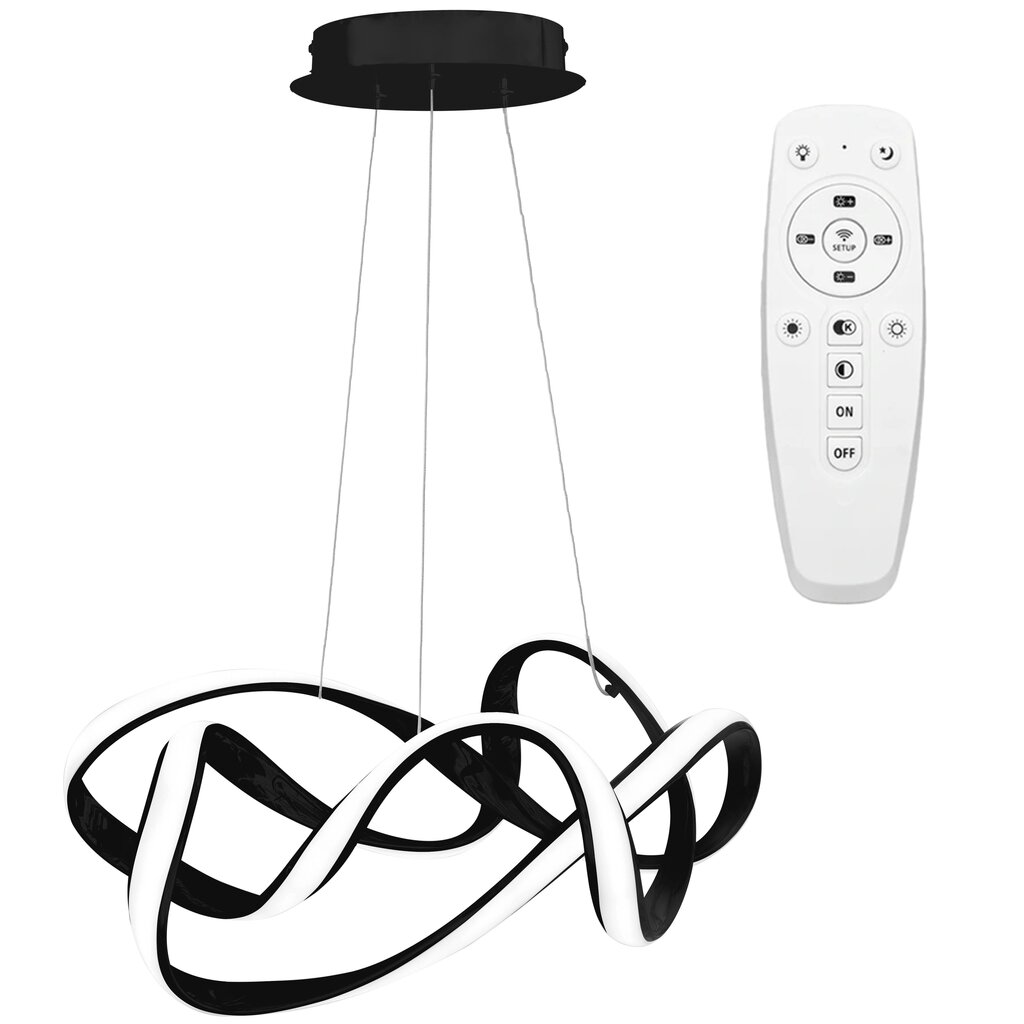 Pakabinamas LED šviestuvas su pultu Eve, Black kaina ir informacija | Pakabinami šviestuvai | pigu.lt