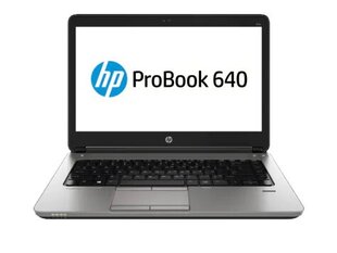 HP ProBook 640 G1 i3-4000M 14.0 HD+ 4GB 128GB Win10PRO kaina ir informacija | Nešiojami kompiuteriai | pigu.lt