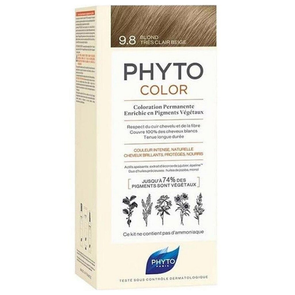 Plaukų dažai Phyto Paris Color 9.8-rubio beige muy claro цена и информация | Plaukų dažai | pigu.lt