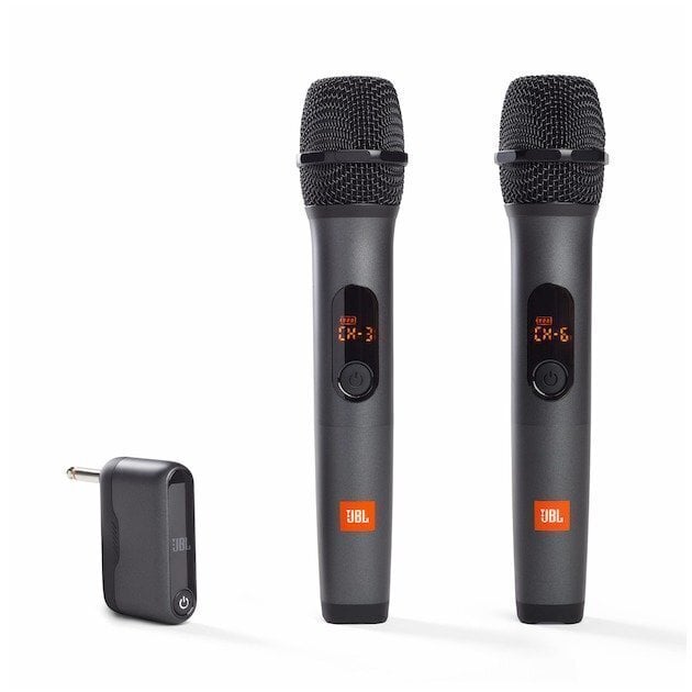 Mikrofonai ir laidas JBL PartyBox On-The-Go, 2 vnt kaina ir informacija | Mikrofonai | pigu.lt