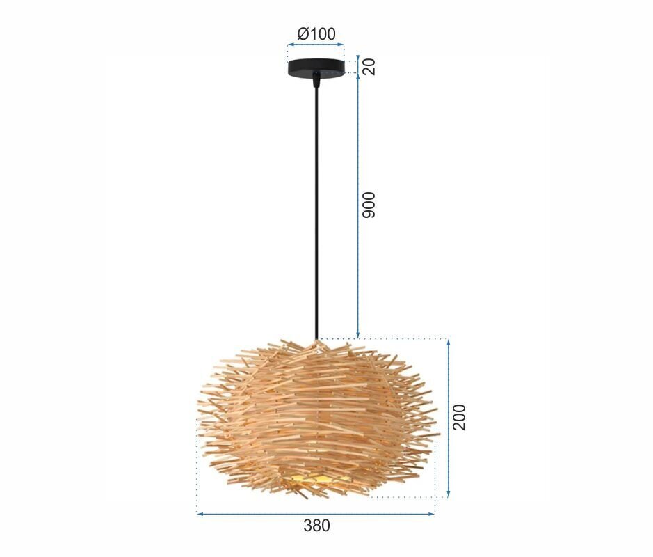 Pakabinamas šviestuvas Natural, 20 cm kaina ir informacija | Pakabinami šviestuvai | pigu.lt