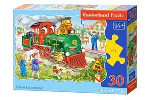 Dėlionė Green Locomotive, 30 det. kaina ir informacija | Dėlionės (puzzle) | pigu.lt