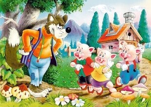 Dėlionė Three Little Pigs, 60 dalių kaina ir informacija | Dėlionės (puzzle) | pigu.lt