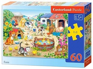 Dėlionė Farm, 60 dalių kaina ir informacija | Dėlionės (puzzle) | pigu.lt