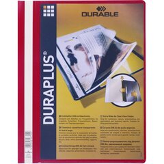 Папка с вкладышем и карманом Durable Duraplus, A4, красная цена и информация | Канцелярские товары | pigu.lt