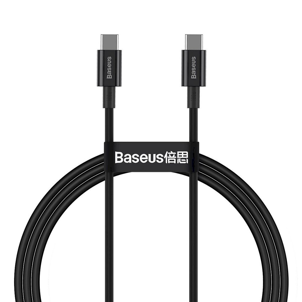 Kabelis Baseus Superior Series Cable USB-C to USB-C, 100W, 1m, juodas kaina ir informacija | Laidai telefonams | pigu.lt