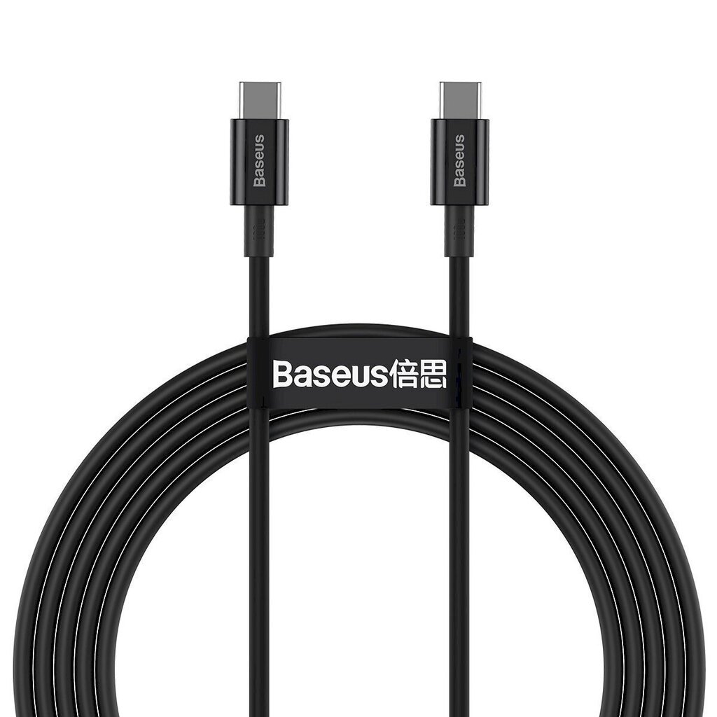 Kabelis Baseus Superior Series Cable USB-C to USB-C, 100W, 2m, juodas kaina ir informacija | Laidai telefonams | pigu.lt