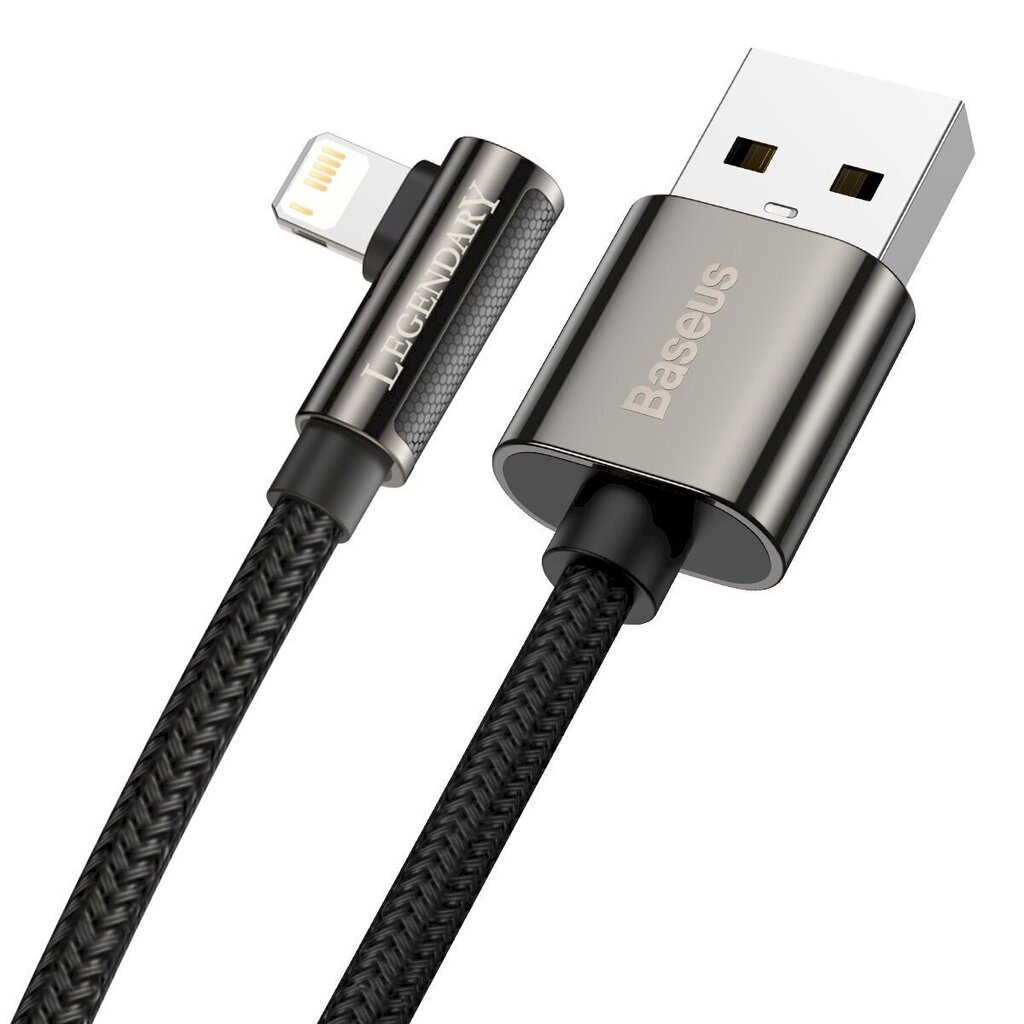 Kabelis Baseus USB to Lightning Legend Series, 2.4A, 2m, juodas kaina ir informacija | Laidai telefonams | pigu.lt