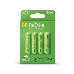 Įkraunamos baterijos GP ReCyko NiMH AA 1300mAh EB4 kaina ir informacija | Elementai | pigu.lt