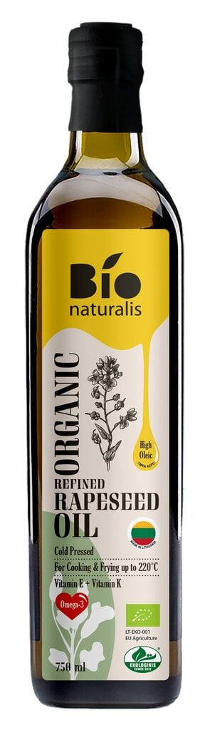 Ekologiškas rapsų aliejus Bionaturalis 750 ml kaina ir informacija | Aliejus, actas | pigu.lt