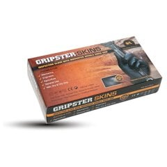 Перчатки противоскользящие Gripster, черные, 50 шт. в коробке, размер XL цена и информация | Рабочие перчатки | pigu.lt