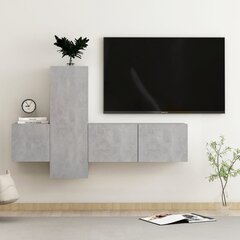 Televizoriaus spintelių komplektas, 3 dalių, pilkas kaina ir informacija | TV staliukai | pigu.lt