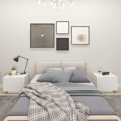 Naktinė spintelė, 100x35x40 cm, balta kaina ir informacija | Spintelės prie lovos | pigu.lt