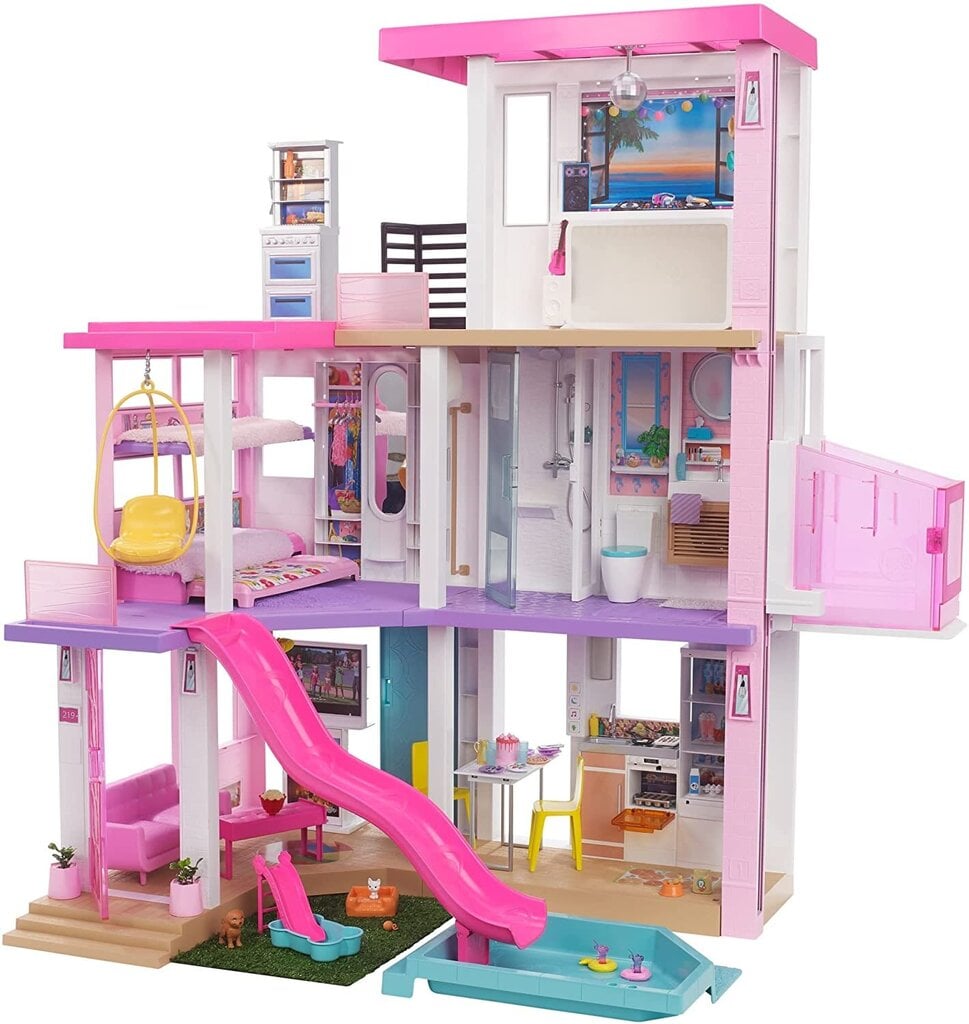 Barbie Dreamhouse Deluxe svajonių namas su baseinu GRG93 kaina ir informacija | Žaislai mergaitėms | pigu.lt