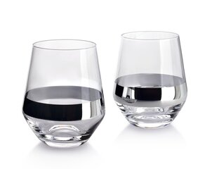 MIRELLA SILVER 2-jų stiklinių rinkinys 450ml - 7.5x6xh9cm kaina ir informacija | Taurės, puodeliai, ąsočiai | pigu.lt