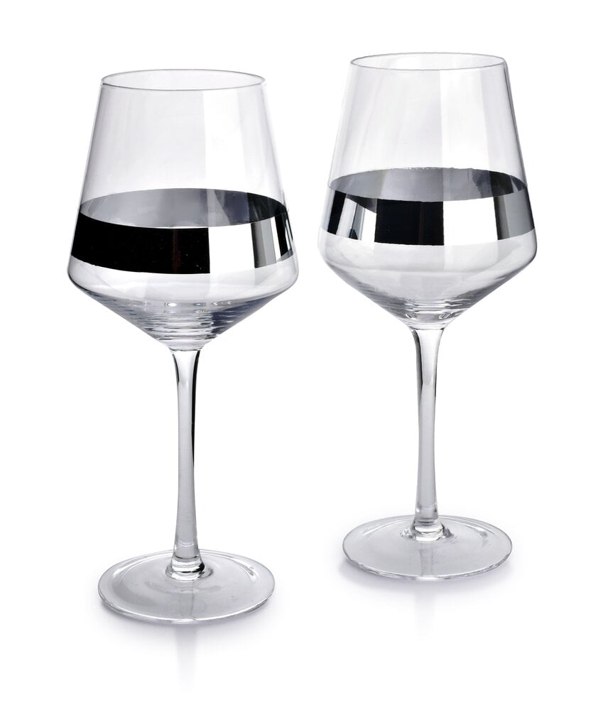 MIRELLA SILVER 2-jų vyno taurių rinkinys - 580ml - 6.9x7.9xh22.5cm kaina ir informacija | Taurės, puodeliai, ąsočiai | pigu.lt