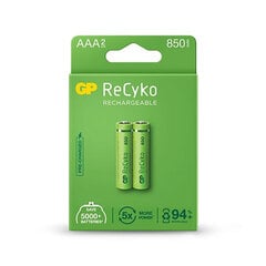 Аккумуляторы GP ReCyko NiMH AAA 850мАч EB2 цена и информация | GP Batteries Сантехника, ремонт, вентиляция | pigu.lt