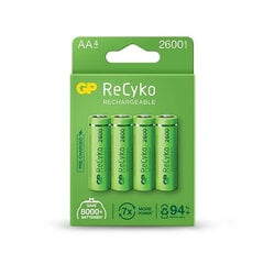 Įkraunamos baterijos GP ReCyko NiMH AA 2600mAh EB4 kaina ir informacija | GP Batteries Santechnika, remontas, šildymas | pigu.lt