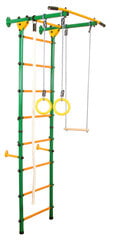 Sporto kompleksas: gimnastikos sienelė Junior atlet light 220x55 cm, žalia/geltona kaina ir informacija | Gimnastikos sienelės | pigu.lt