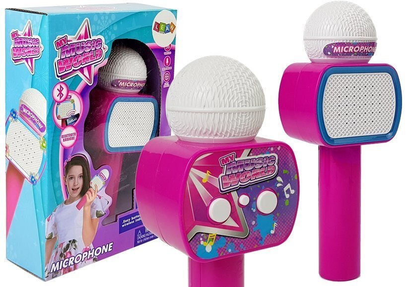 Belaidis karaokė mikrofonas rožinis kaina ir informacija | Lavinamieji žaislai | pigu.lt