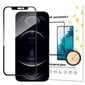 Apsauginis telefono ekrano stiklas Wozinsky Tempered Glass Full Glue Super Tough Screen Protector, skirtas iPhone 13 Pro / iPhone 13, juodas rėmelis kaina ir informacija | Apsauginės plėvelės telefonams | pigu.lt