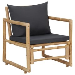 Sodo kėdės su pagalvėlėmis, 2 vnt, rudos kaina ir informacija | Lauko kėdės, foteliai, pufai | pigu.lt