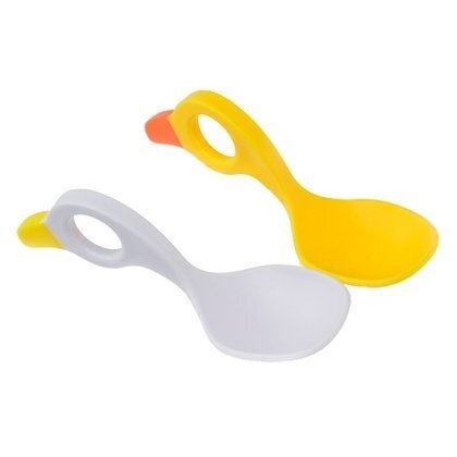 I CAN šaukšteliai Duck/Swan, geltonas/baltas kaina ir informacija | Kūdikių indai, indeliai pienui ir įrankiai | pigu.lt