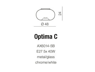 Azzardo настенный светильник Optima C цена и информация | Настенные светильники | pigu.lt