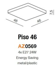 Azzardo потолочный светильник Piso 46 цена и информация | Потолочные светильники | pigu.lt