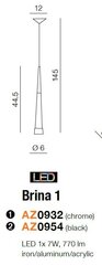 Azzardo подвесной светильник Brina 1 Chrome цена и информация | Люстры | pigu.lt
