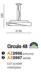 Azzardo подвесной светильник Circulo 48 White цена и информация | Люстры | pigu.lt