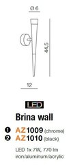 Azzardo настенный светильник Brina Black цена и информация | Настенные светильники | pigu.lt