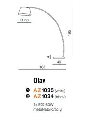 Azzardo toršeras Olav Black kaina ir informacija | Azzardo Baldai ir namų interjeras | pigu.lt