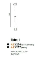 Azzardo pakabinamas šviestuvas Tubo 1 White kaina ir informacija | Pakabinami šviestuvai | pigu.lt