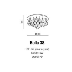 Azzardo lubinis šviestuvas Bolla 38 kaina ir informacija | Lubiniai šviestuvai | pigu.lt