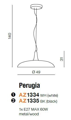 Azzardo šviestuvas Perugia AZ1334 kaina ir informacija | Pakabinami šviestuvai | pigu.lt