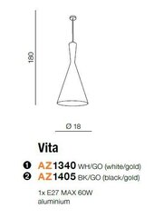 Azzardo светильник Vita AZ1340 цена и информация | Люстры | pigu.lt