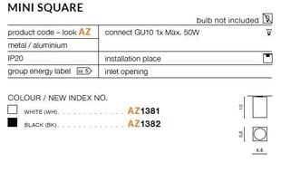 Azzardo потолочный светильник Mini Square AZ1381 цена и информация | Потолочные светильники | pigu.lt